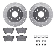 For Honda Accord 98-02 Drilled & Slotted Rear Brake Kit w Optimum Pads