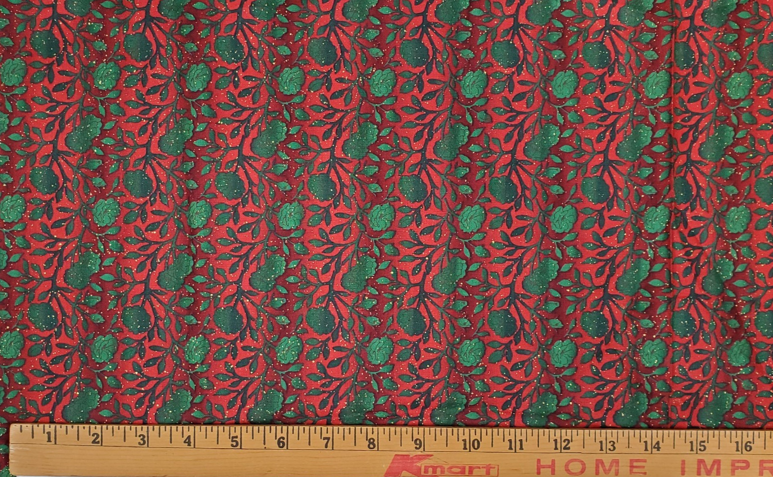 Christmas Fabric Noel Maywood Studio Red Green Floral 2.9 Yards Precut