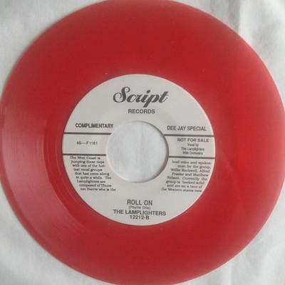 Eddie Holman / The Lamplighters   Roll On / Never Let Me Go 7'', 45 RPM, Promo
