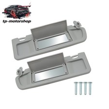 Sun Visor Pair Driver Passenger Side Light Gray For 2006-2011 Honda Civic Sun Visor Pair Driver Passenger Side Light Gray For 2006-2011 Honda Civic