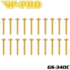 VP-PRO GS-340C 3mmx40mm Gold Alloy Steel Countersunk Head Screw (20) RC Car Part