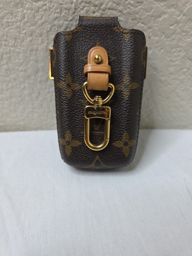 Authentic Louis Vuitton Etui Monogram Leather Mobile Phone Case Pouch 