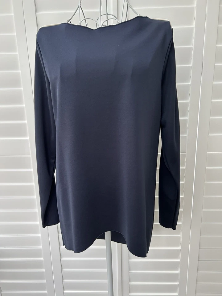 Женская спортивная одежда Jaeger темно-синяя с длинным рукавом топ туника размер средний 12/14 - Изображение 3 из 4