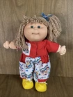 Vtg 1991 Cabbage Patch Preschool Kids Doll Girl Green Eyes Hasbro W Outfit