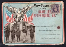 USA WW1 Military 1918 Camp Lee Petersburg Va Souvenir Folder. Patriotic