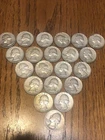 Washington Quarters, 90% Silver Lot Of 21 1948x2 1961x2 1963 1964x16 Circulated