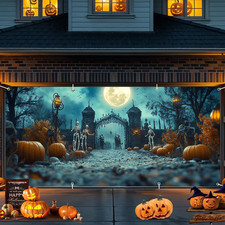 Horror Garage Door Banner 13 6 Ft Large Outdoor Halloween Decoration, Spine-