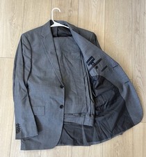 Banana Republic 38R 32x34 Slim Fit Gray 2-Piece Suit Modern