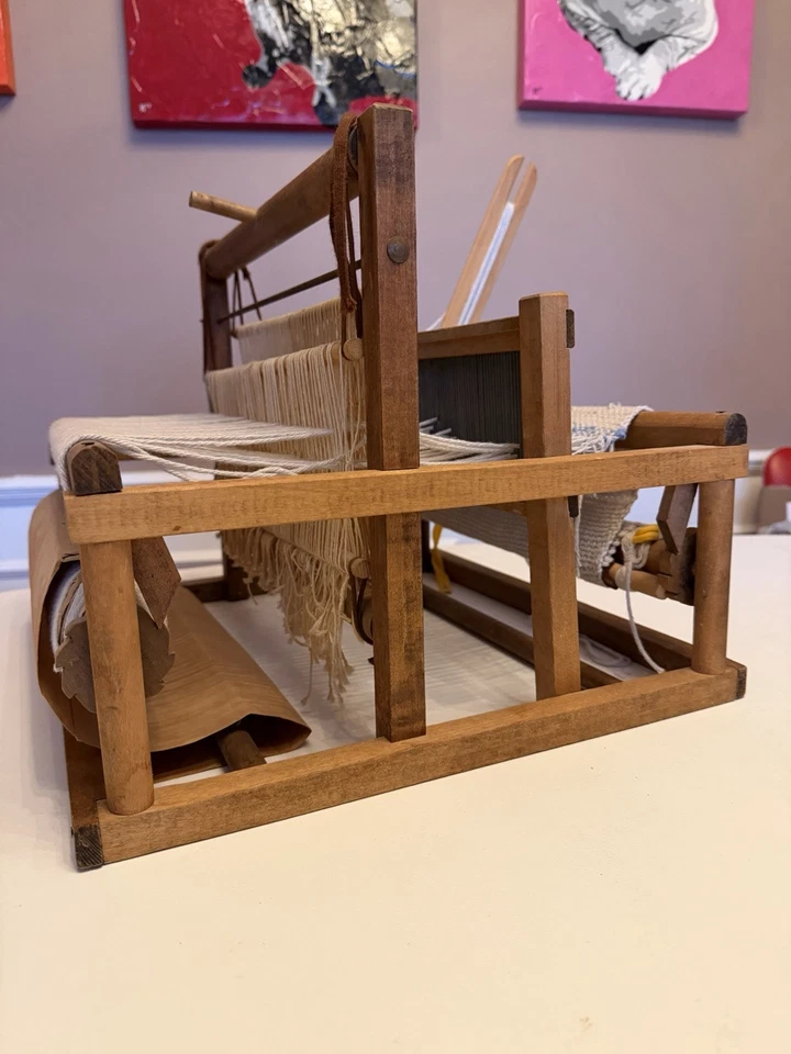 Wooden Table Loom 15” Vintage WORKS - Image 3 of 4