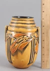 Antique American Arts & Crafts ROSEVILLE Art Pottery LAUREL Leaf & Berry Vase
