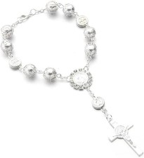 Car Rosary for Rearview Mirror, Personalized Rear View Cross Blessing Be