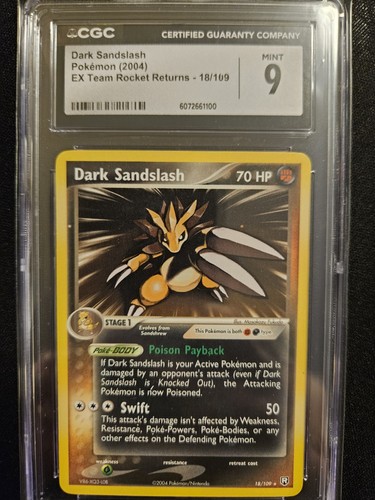 Dark Sandslash graded CGC 9 for sale on eBay