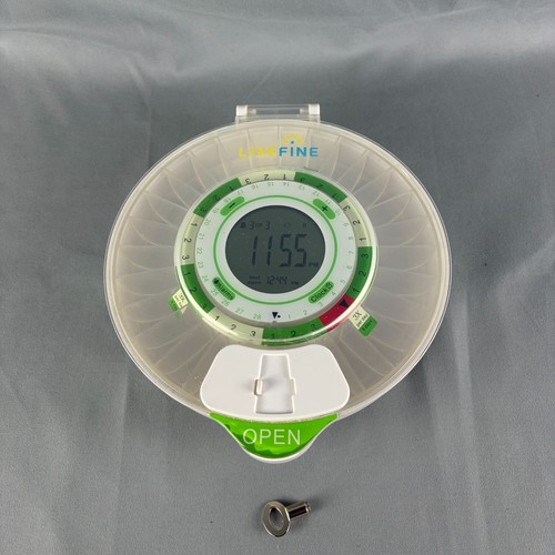 LiveFine Electronic Pill Dispenser Automatic Medication Organizer 28 Slot Locked