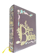 LA SACRA BIBBIA 1980 DEVOZIONE PREGHIERA RELIGIONE CHIESA ILLUSTRAZIONI