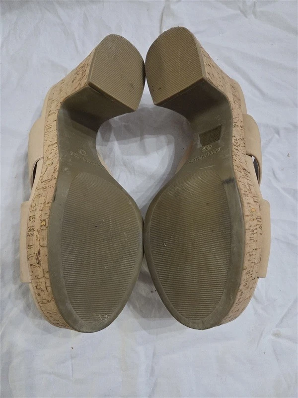 NWOTD Dream Pair 8.5 Cork Platform Heels Sandals Shoes Beige 126614 - Image 2 of 4