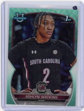 ASHLYN WATKINS 22/23 Bowman Chrome U University 1st AQUA Shimmer Refractor / 299