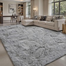 Fluffy Rugs Large Shaggy Rug Bedroom Living Room Anti Slip Soft Carpet Floor Mat