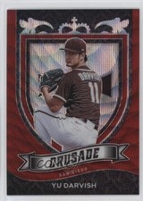 2021 Panini Chronicles Crusade Ruby Wave Prizm 180/199 Yu Darvish #7 0e2x