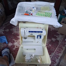 New Home Janome Model 611 Vintage Sewing Machine Case Pedal Instructions working
