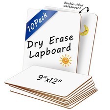 10 PCS Double Sided Dry Erase Boards Classroom 12x9 Inch Small Whiteboards