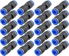 Straight Push in Pneumatic Quick Connect Fittings 1/4 Inch to blue black