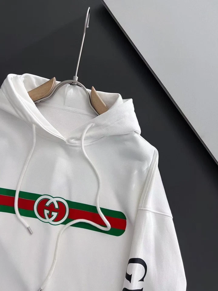 Gucci Clásico Con Capucha Blanco Unisex Sudadera con Capucha Talla:L Foto 3 de 4