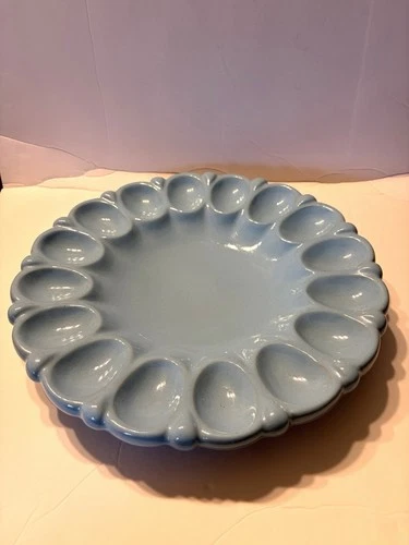 Frankoma Pottery Blue Ceramic Robin Egg Blue Platter