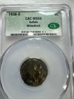 1938-D Buffalo Nickel MS66 CAC Slab , Signed By Seth Chandler . No Reserve.
