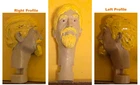 Custom goatee mustache replacement head for Marx Johnny West figures repair R