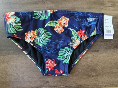 Speedo Eco Endurance Brief Island Vision Size 38 Tropical Floral NWT