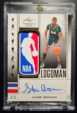 2023 Leaf Trinity Gabe Brown Logoman Auto NBA Patch Logo 1/1 #L-GB1