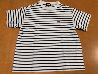 Helly Hansen Border T-Shirt XL Light Blue Navy Logo Embroidery Casual Used