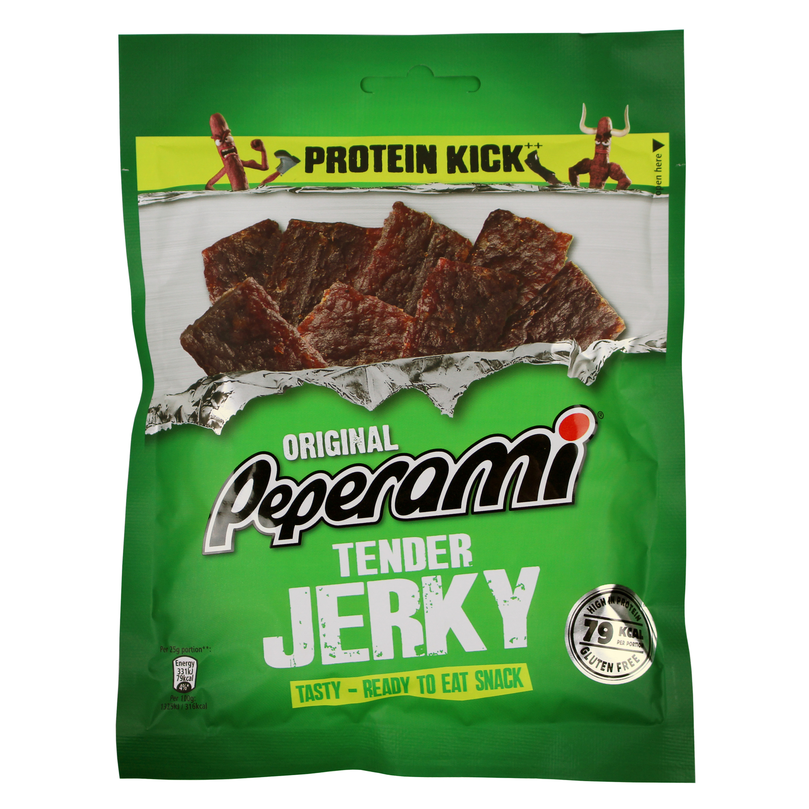 Peperami Tender Jerky Original and Hot Flavours 50g Packs and Box Sizes