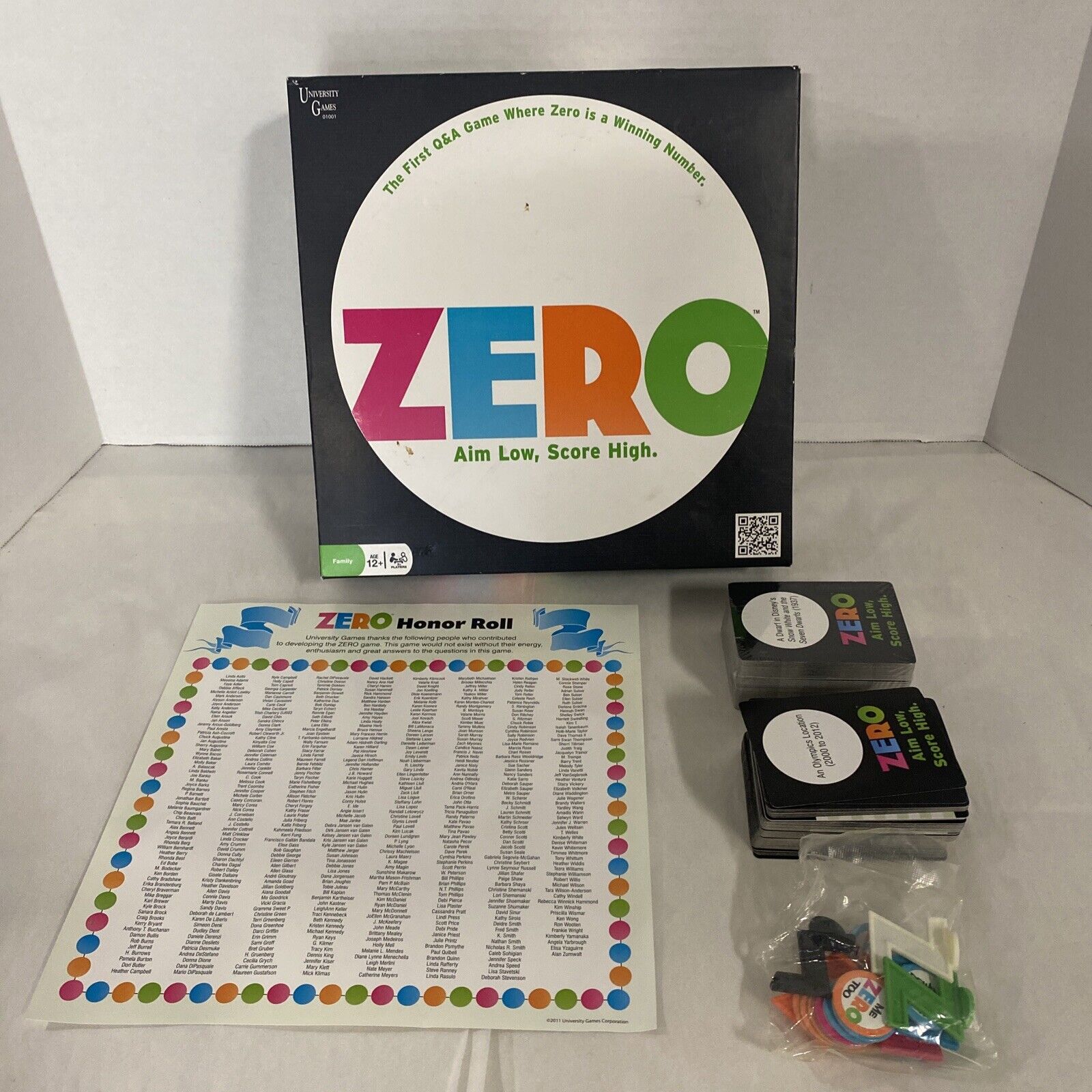 NEW ZERO BOARD GAME OPEN BOX UNIVERSITY GAMES HARD TO FIND RARE! FREE  SHIPPING!!