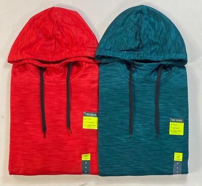 NEW Men's Tek Gear Polyester Fleece Performance Pullover Hoodie