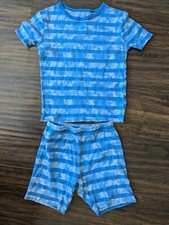 Size 8 Cat  Jack Blue Striped Boy Pajama Short Sleeve Set