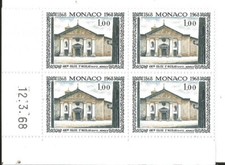 Ecke datiert - 4er Block - Briefmarke Monaco ...