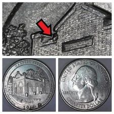 2016-P Harpers Ferry Building Die Chip Error/Variety Cir Washington ATB Quarter