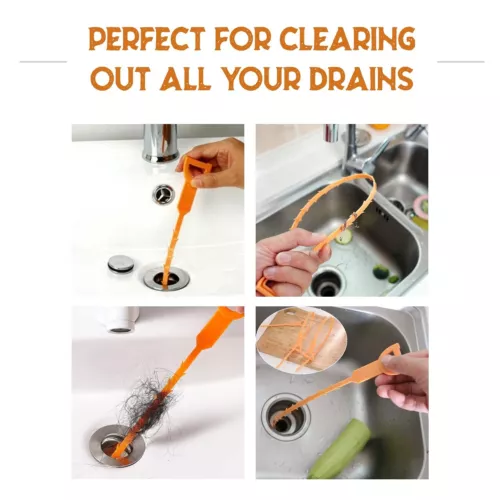 4 Pack Hair Drain Cleaner Tool-20" Snake Drain Clog Remover Tool for Sink Tubes - Picture 19 of 20