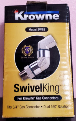 Krowne SW75 Swivel Gas Connector For 3/4'' Gas Hose USA Specified Taiwan Crafted