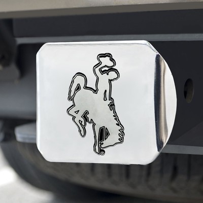 NCAA - Wyoming Chrome Hitch Cover 4 1/2''x3 3/8''