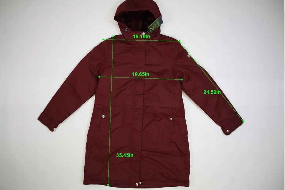 Regatta Breathable Remina Waterproof Insulated Parka Jacket Coat Claret Women 16 - Image 2 of 4