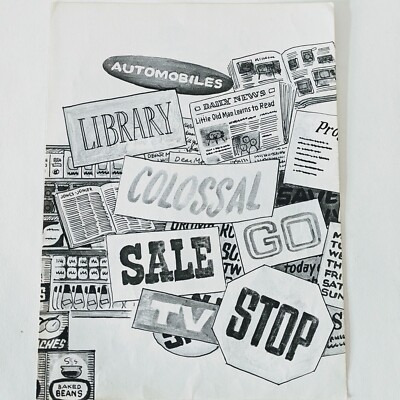 1968 print vintage signs from the little old man book Seymour fleischmann