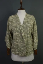 TOAST Beige Animal Pattern Wool Wrap Tweed Blazer Jacket Size 10