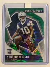 2021 Panini Rookies & Stars Green Pulsar Prizm /25 Nahshon Wright #145 Rookie RC