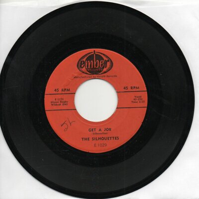 The Silhouettes  Get a Job / I Am Lonely   on Ember   Orange Label