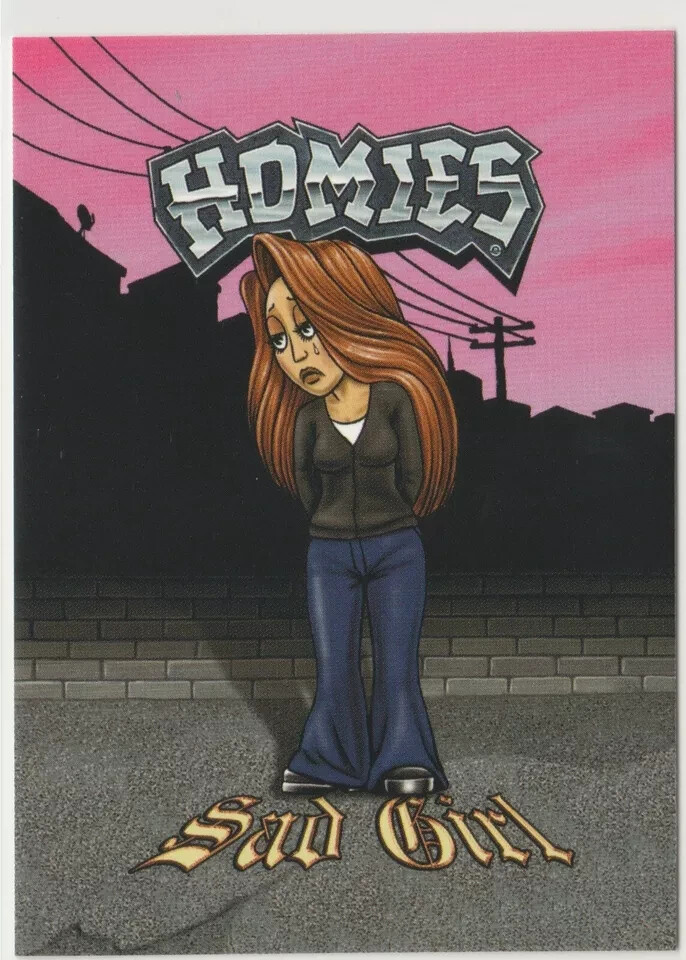 Sad Girl #12 Homies Swap Cards 2004 NECA Lowrider Chicano Barrio East LA