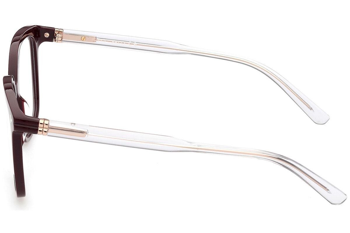 Bally BY5029 001 Burgundy Square Plastic Optical Eyeglasses