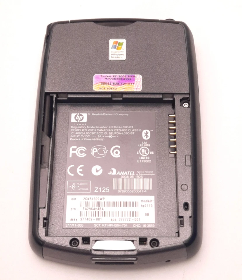 HP HX2110 iPAQ Pocket PC PDA, SDIO, 240x320, 128MB Memory, Win Mobile 2003 - Image 3 of 4