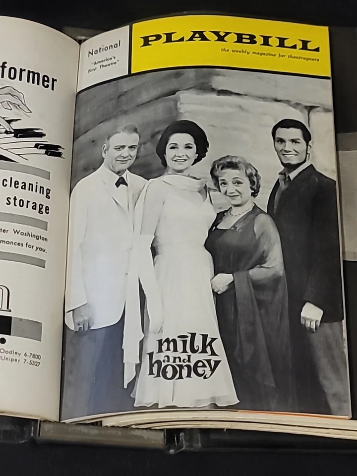 1963 Theater Playbill Collection in 3" Binder Plays 1960's Ads Carol Channing - Image 3 of 4